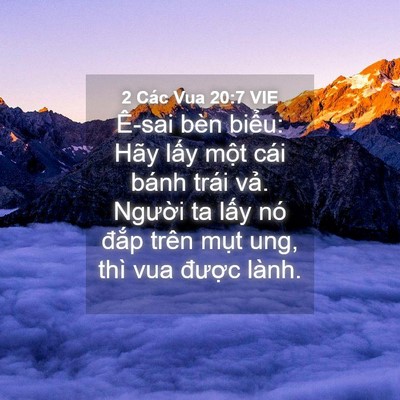 Picture 04 - 2 Các Vua 20:7 VIE - Ê-sai bèn biểu: Hãy lấy một cái bánh - Bible Verse Picture