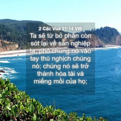 Picture 04 - 2 Các Vua 21:14 VIE - Ta sẽ từ bỏ phần còn sót lại về - Bible Verse Picture