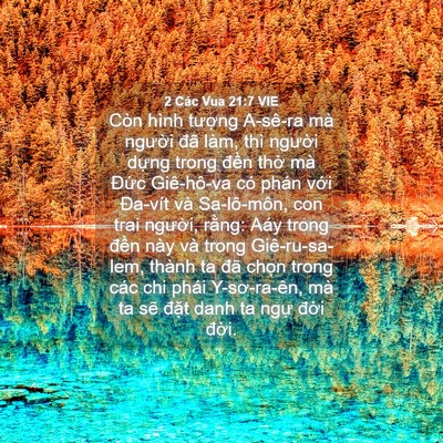 Picture 04 - 2 Các Vua 21:7 VIE - Còn hình tượng A-sê-ra mà người đã - Bible Verse Picture