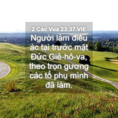 Picture 04 - 2 Các Vua 23:37 VIE - Người làm điều ác tại trước mặt - Bible Verse Picture