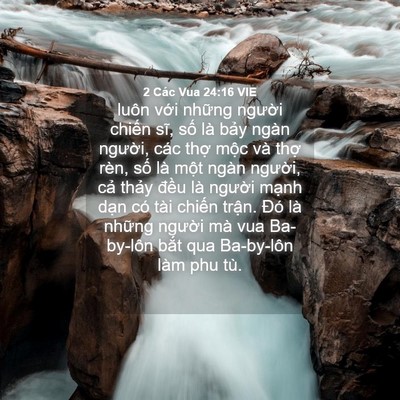 Picture 04 - 2 Các Vua 24:16 VIE - luôn với những người chiến sĩ, số - Bible Verse Picture