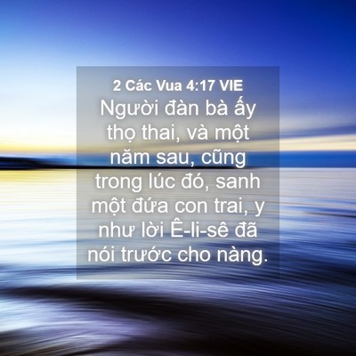 Picture 04 - 2 Các Vua 4:17 VIE - Người đàn bà ấy thọ thai, và một - Bible Verse Picture