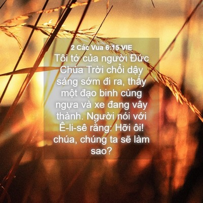 Picture 04 - 2 Các Vua 6:15 VIE - Tôi tớ của người Đức Chúa Trời - Bible Verse Picture