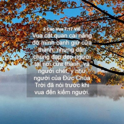 Picture 04 - 2 Các Vua 7:17 VIE - Vua cắt quan cai nâng đỡ mình canh giữ - Bible Verse Picture