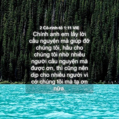 Picture 04 - 2 Cô-rinh-tô 1:11 VIE - Chính anh em lấy lời cầu nguyện mà - Bible Verse Picture