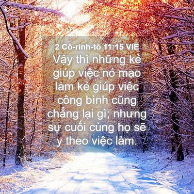 Picture 04 - 2 Cô-rinh-tô 11:15 VIE - Vậy thì những kẻ giúp việc nó mạo - Bible Verse Picture
