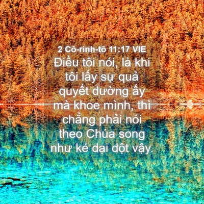 Picture 04 - 2 Cô-rinh-tô 11:17 VIE - Điều tôi nói, là khi tôi lấy sự quả - Bible Verse Picture