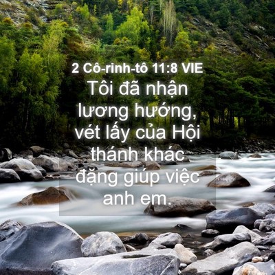 Picture 04 - 2 Cô-rinh-tô 11:8 VIE - Tôi đã nhận lương hướng, vét lấy - Bible Verse Picture