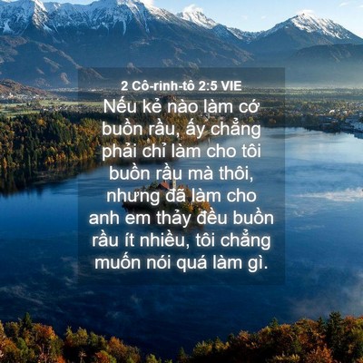 Picture 04 - 2 Cô-rinh-tô 2:5 VIE - Nếu kẻ nào làm cớ buồn rầu, ấy - Bible Verse Picture