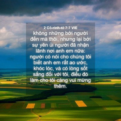 Picture 04 - 2 Cô-rinh-tô 7:7 VIE - không những bởi người đến mà thôi, - Bible Verse Picture
