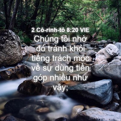 Picture 04 - 2 Cô-rinh-tô 8:20 VIE - Chúng tôi nhờ đó tránh khỏi tiếng - Bible Verse Picture