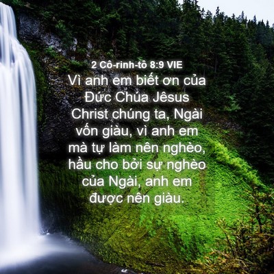 Picture 04 - 2 Cô-rinh-tô 8:9 VIE - Vì anh em biết ơn của Đức Chúa Jêsus - Bible Verse Picture