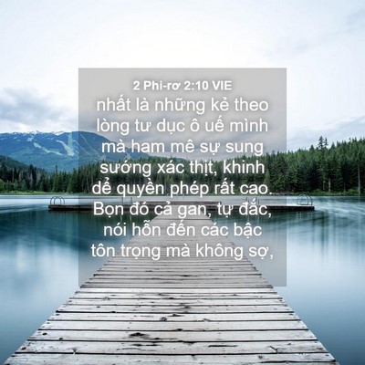Picture 04 - 2 Phi-rơ 2:10 VIE - nhất là những kẻ theo lòng tư dục ô - Bible Verse Picture