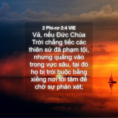 Picture 04 - 2 Phi-rơ 2:4 VIE - Vả, nếu Đức Chúa Trời chẳng tiếc - Bible Verse Picture