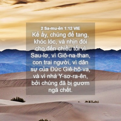 Picture 04 - 2 Sa-mu-ên 1:12 VIE - Kế ấy, chúng để tang, khóc lóc, và - Bible Verse Picture