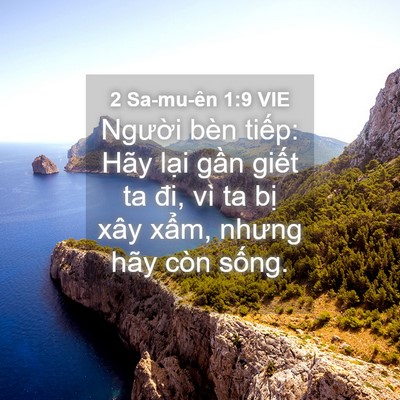 Picture 04 - 2 Sa-mu-ên 1:9 VIE - Người bèn tiếp: Hãy lại gần giết ta - Bible Verse Picture