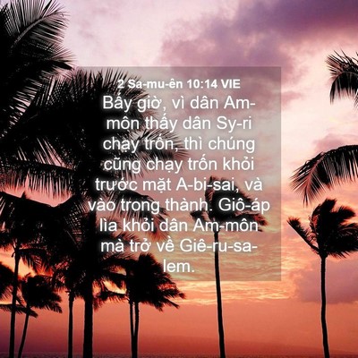 Picture 04 - 2 Sa-mu-ên 10:14 VIE - Bấy giờ, vì dân Am-môn thấy dân Sy-ri - Bible Verse Picture
