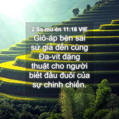 Picture 04 - 2 Sa-mu-ên 11:18 VIE - Giô-áp bèn sai sứ giả đến cùng - Bible Verse Picture