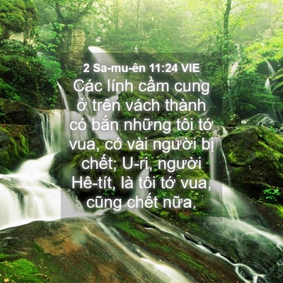 Picture 04 - 2 Sa-mu-ên 11:24 VIE - Các lính cầm cung ở trên vách thành có - Bible Verse Picture
