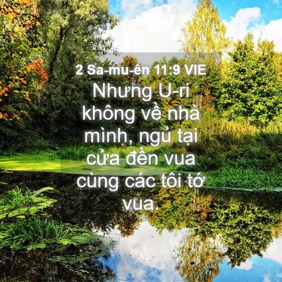 Picture 04 - 2 Sa-mu-ên 11:9 VIE - Nhưng U-ri không về nhà mình, ngủ tại - Bible Verse Picture