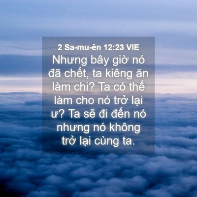 Picture 04 - 2 Sa-mu-ên 12:23 VIE - Nhưng bây giờ nó đã chết, ta kiêng ăn - Bible Verse Picture