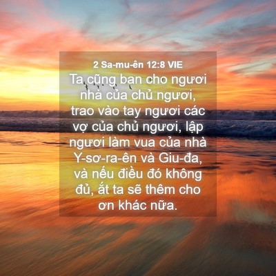 Picture 04 - 2 Sa-mu-ên 12:8 VIE - Ta cũng ban cho ngươi nhà của chủ - Bible Verse Picture