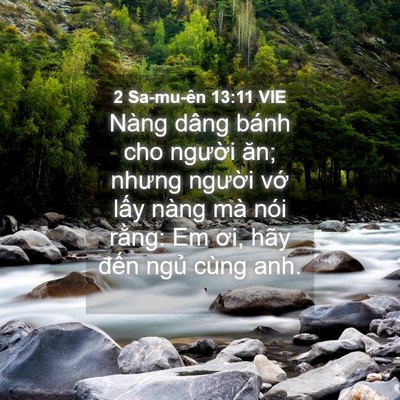 Picture 04 - 2 Sa-mu-ên 13:11 VIE - Nàng dâng bánh cho người ăn; nhưng - Bible Verse Picture
