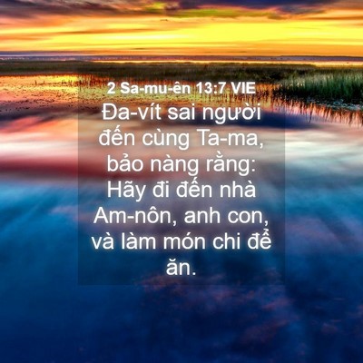 Picture 04 - 2 Sa-mu-ên 13:7 VIE - Đa-vít sai người đến cùng Ta-ma, bảo - Bible Verse Picture