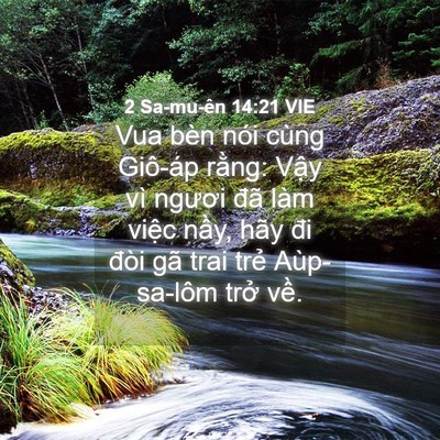Picture 04 - 2 Sa-mu-ên 14:21 VIE - Vua bèn nói cùng Giô-áp rằng: Vậy vì - Bible Verse Picture