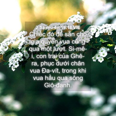 Picture 04 - 2 Sa-mu-ên 19:18 VIE - Chiếc đò để sẵn cho gia quyến vua - Bible Verse Picture