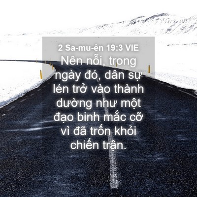Picture 04 - 2 Sa-mu-ên 19:3 VIE - Nên nỗi, trong ngày đó, dân sự lén - Bible Verse Picture