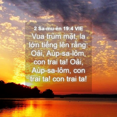 Picture 04 - 2 Sa-mu-ên 19:4 VIE - Vua trùm mặt, la lớn tiếng lên rằng: - Bible Verse Picture