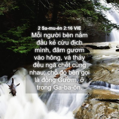 Picture 04 - 2 Sa-mu-ên 2:16 VIE - Mỗi người bèn nắm đầu kẻ cừu - Bible Verse Picture