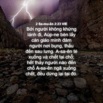 Picture 04 - 2 Sa-mu-ên 2:23 VIE - Bởi người không khứng lánh đi, Aùp-ne - Bible Verse Picture