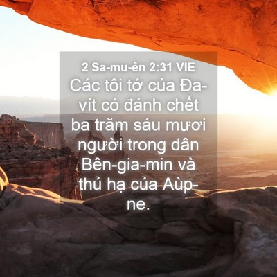 Picture 04 - 2 Sa-mu-ên 2:31 VIE - Các tôi tớ của Đa-vít có đánh chết - Bible Verse Picture