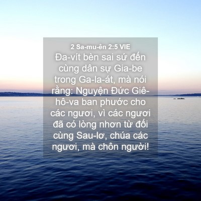 Picture 04 - 2 Sa-mu-ên 2:5 VIE - Đa-vít bèn sai sứ đến cùng dân sự - Bible Verse Picture