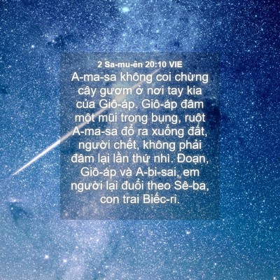 Picture 04 - 2 Sa-mu-ên 20:10 VIE - A-ma-sa không coi chừng cây gươm ở nơi - Bible Verse Picture