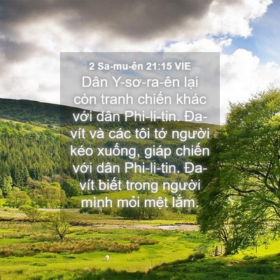 Picture 04 - 2 Sa-mu-ên 21:15 VIE - Dân Y-sơ-ra-ên lại còn tranh chiến khác - Bible Verse Picture