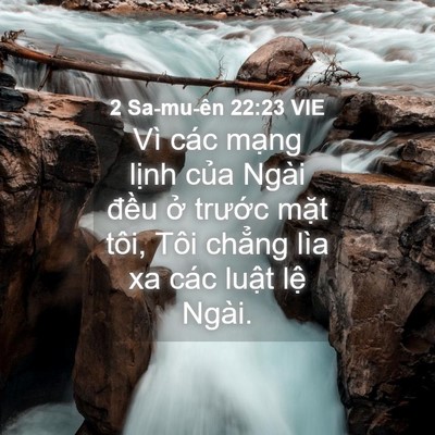 Picture 04 - 2 Sa-mu-ên 22:23 VIE - Vì các mạng lịnh của Ngài đều ở - Bible Verse Picture