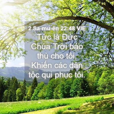 Picture 04 - 2 Sa-mu-ên 22:48 VIE - Tức là Đức Chúa Trời báo thù cho tôi, - Bible Verse Picture
