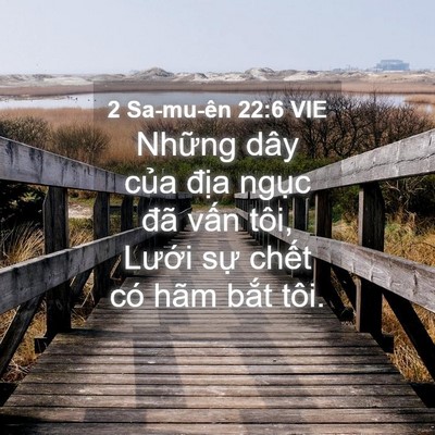 Picture 04 - 2 Sa-mu-ên 22:6 VIE - Những dây của địa ngục đã vấn tôi, - Bible Verse Picture