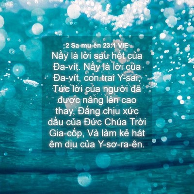 Picture 04 - 2 Sa-mu-ên 23:1 VIE - Nầy là lời sau hết của Đa-vít. Nầy - Bible Verse Picture