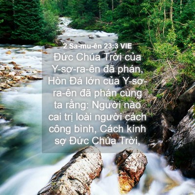 Picture 04 - 2 Sa-mu-ên 23:3 VIE - Đức Chúa Trời của Y-sơ-ra-ên đã - Bible Verse Picture