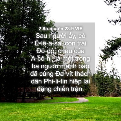 Picture 04 - 2 Sa-mu-ên 23:9 VIE - Sau người ấy, có Ê-lê-a-sa, con trai - Bible Verse Picture