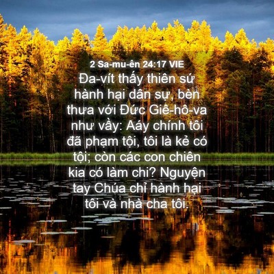 Picture 04 - 2 Sa-mu-ên 24:17 VIE - Đa-vít thấy thiên sứ hành hại dân - Bible Verse Picture