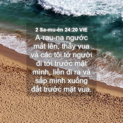 Picture 04 - 2 Sa-mu-ên 24:20 VIE - A-rau-na ngước mắt lên, thấy vua và các - Bible Verse Picture
