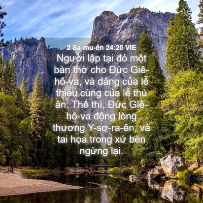 Picture 04 - 2 Sa-mu-ên 24:25 VIE - Người lập tại đó một bàn thờ cho - Bible Verse Picture