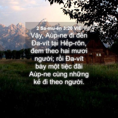 Picture 04 - 2 Sa-mu-ên 3:20 VIE - Vậy, Aùp-ne đi đến Đa-vít tại - Bible Verse Picture