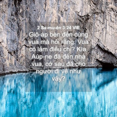 Picture 04 - 2 Sa-mu-ên 3:24 VIE - Giô-áp bèn đến cùng vua mà hỏi rằng: - Bible Verse Picture