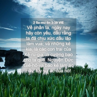 Picture 04 - 2 Sa-mu-ên 3:39 VIE - Về phần ta, ngày nay hãy còn yếu, dẫu - Bible Verse Picture